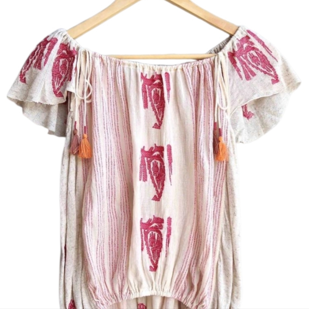 FREE PEOPLE Woman's Embroidery Top Size Large - Picture 5 of 5